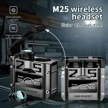 M25 TWS Wireless Headphones Earphones Bluetooth Touch Control Noise Reduction Stereo Earbuds Headsets axent.pk