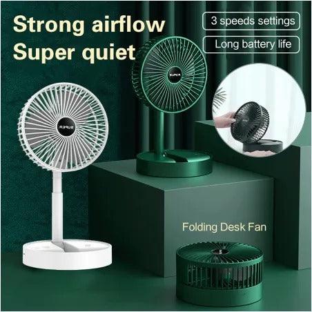 Folding Telescopic Floor Fan 3 Gears Summer Silent Desktop Retractable Fan For Office Bedroom School Usb Ventilator (random Color ) axent.pk