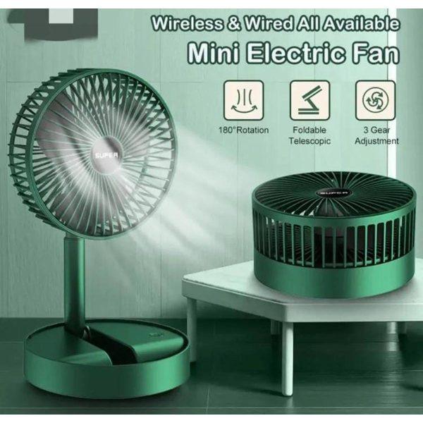 Folding Telescopic Floor Fan 3 Gears Summer Silent Desktop Retractable Fan For Office Bedroom School Usb Ventilator (random Color ) axent.pk