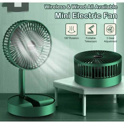 Folding Telescopic Floor Fan 3 Gears Summer Silent Desktop Retractable Fan For Office Bedroom School Usb Ventilator (random Color ) axent.pk