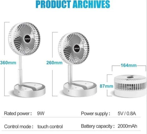 Folding Telescopic Floor Fan 3 Gears Summer Silent Desktop Retractable Fan For Office Bedroom School Usb Ventilator (random Color ) axent.pk