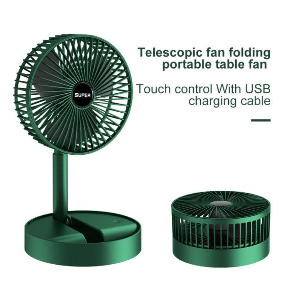 Folding Telescopic Floor Fan 3 Gears Summer Silent Desktop Retractable Fan For Office Bedroom School Usb Ventilator (random Color ) axent.pk